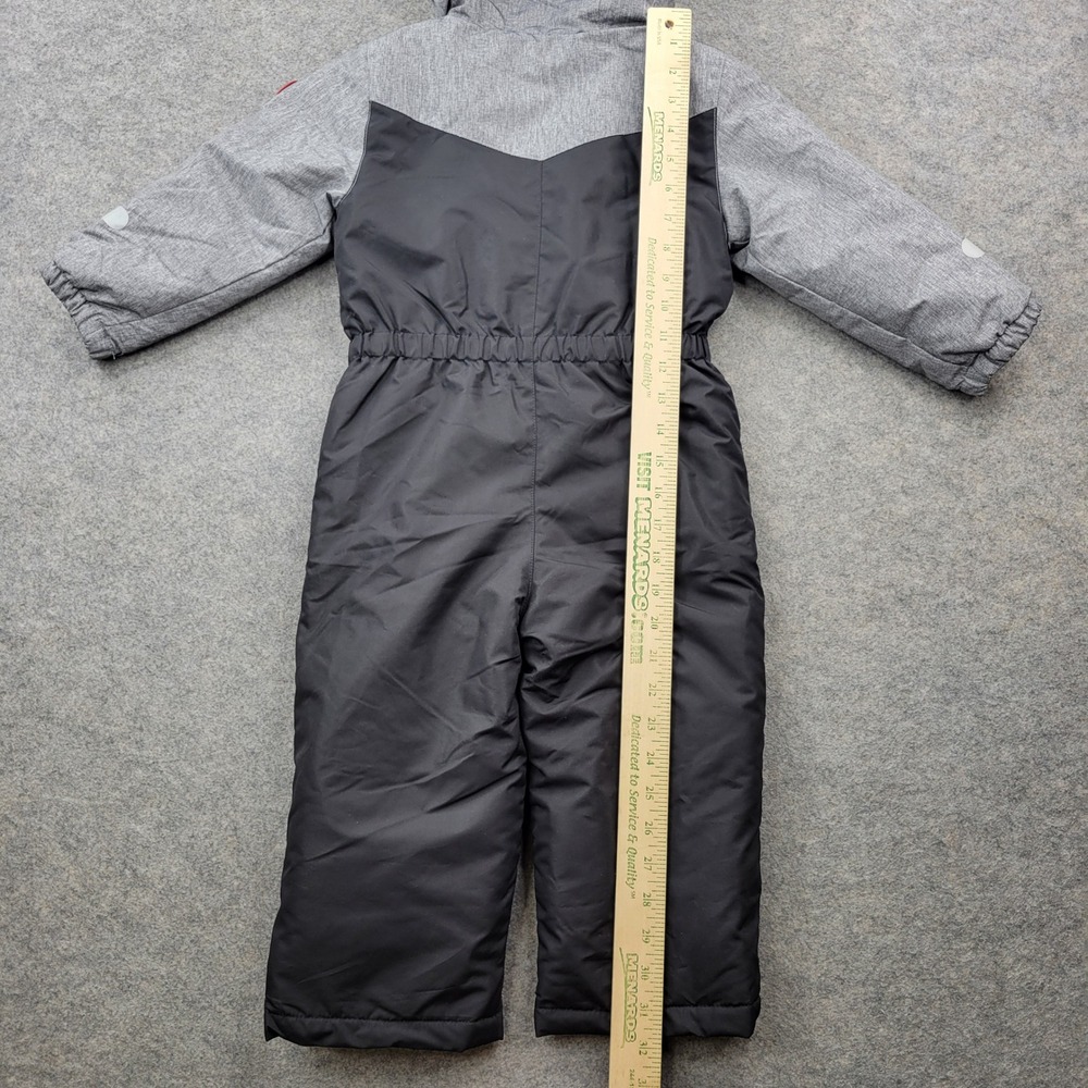 Snowsuit Size 3T Toddler Boys Swiss Tech Gray Black One Piece Winter Bunting - Picture 5 of 8